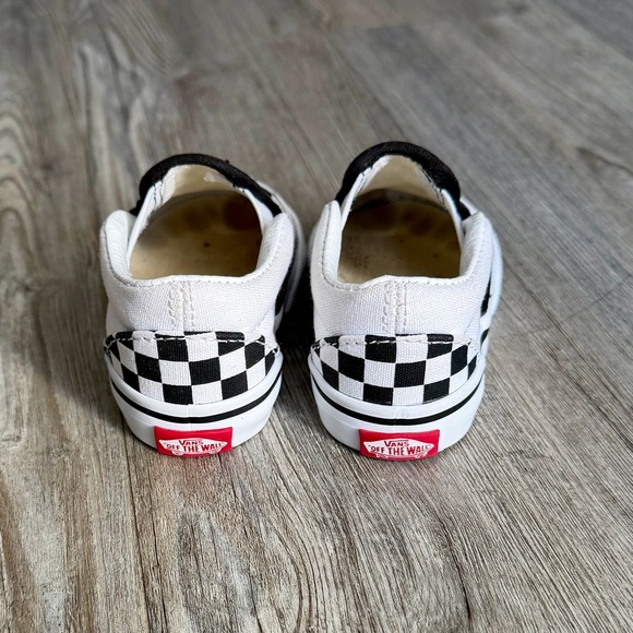 Vans Kids Black and White Checkered Slip-On - Size 4 - Picture 4 of 5